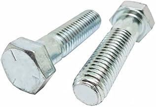 Newport Fasteners 5/16 inch x 1-1/2 inch Hex Cap Screw Grade 5 Zinc Plated Steel (Quantity: 100 pcs) 5/16-18 x 1 1/2 Hex Bolt/Coarse Thread/Partially Threaded 0.875 inches of Thread