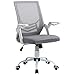 Vinsetto Fauteuil de Bureau Chaise de Bureau en Maille Respirante Dossier Ergonomique avec Support Lombaire pivotant à 360 ° Hauteur réglable 62,5 x 55 x 94-104 cm Gris Blanc