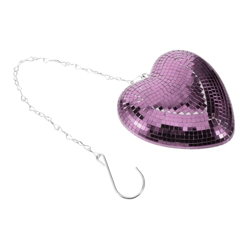 Colgante para Día de San Valentín en forma de corazón, espejo reflectante para fiesta disco, KTV y decoración de pasteles, bolas espejadas decorativas miniatura 5