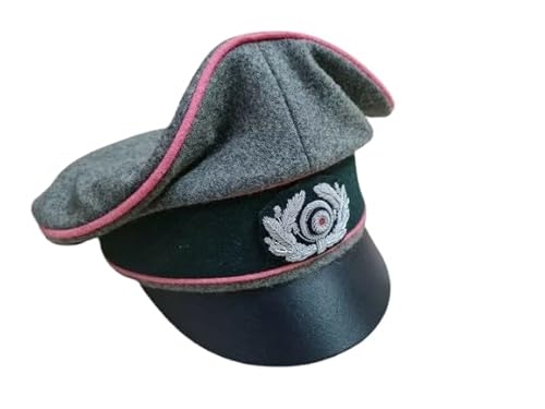 Generic WW2 German HEER Panzer Officer Crusher Cap Wool Made...(Nice REPRO) (58CM) Grey, Large