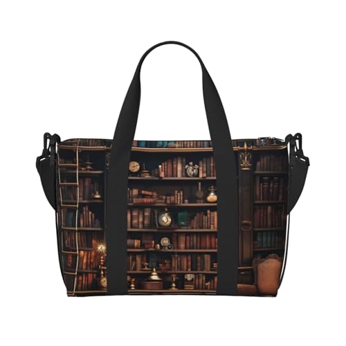 Sac shopping bibliothèque en toile légère grand cabas de cours et voyage