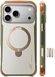 TORRAS Ostand Q3 Air Pro for iPhone 17 Pro Case with 360 Magnetic Stand, Dual Airbag Drop Protection, Fit for MagSafe, Camera Control Button, Shockproof Phone Case for iPhone 17 Pro, White