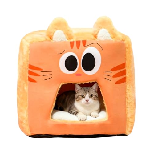 Cama para Gatos de Interior: Cueva de Dormir Cálida para Mascotas 8