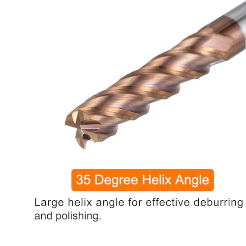 Image of HARFINGTON 5pcs Carbide Square End Mills 8mm (5 /16 inch) Dia 8mm (5 /16 inch) Shank 75mm (3 inch) Extra Long HRC55 TiSiN Coated Micro-Grain Tungsten Carbide 4 Flutes Milling Bit Cutter