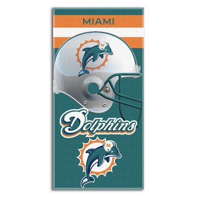 Miami Dolphins Banner Beach Towel, 30 x 60-Inch
