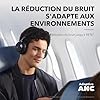 Soundcore Space One Casque Bletooth sans fil avec Réduction de Bruit Active Adaptative by Anker, Réduction des Voix Humaine 2X Plus Efficace, ANC 46H, Contrôle app, LDAC Hi-Res Wireless Audio, Confort