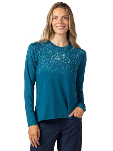 Terry Tech Tee Flow Long Sleeve Outdoor Performance Top, Women's UPF 50+ Sun Protection Quick-Dry Hike Bike Shirt