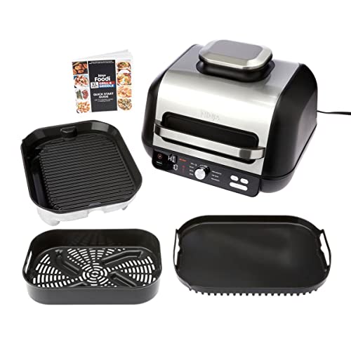 Ninja IG601 Foodi XL 7-in-1 Electric Indoor Grill Combo, use Opened or Closed, Air Fry, Dehydrate & More, Pro Power Grate, Flat Top Griddle, Crisper, Black, 4 Quarts by Ninja - Image 7