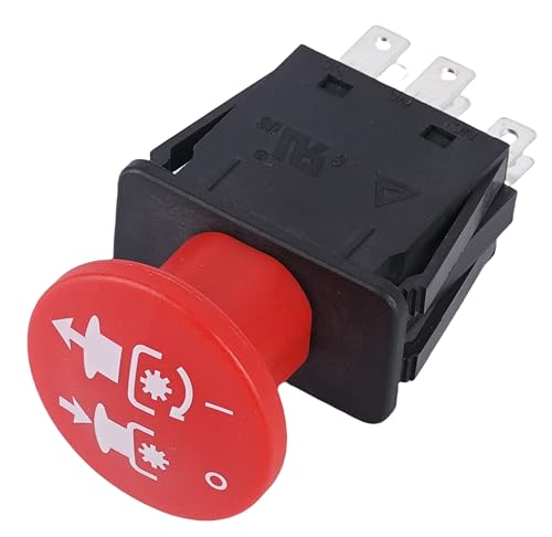 8 Terminals 10 AMP Clutch PTO Switch 4174684 500016 430-528 for Dixie Chopper Delta Hustler Lawn Mowers Compatible for Classic RZT Pro Series SZT Pro Series Zee 2 RZT Mower Delta Series 6204 Red