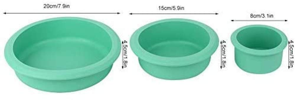 Stampi Per Torta a 3 Strati Stampo Per Torta In Silicone Rotondo Stampo Per Cottura Piatto Per Pizza Stampo Fai-Da-Te Strumenti Rotondi