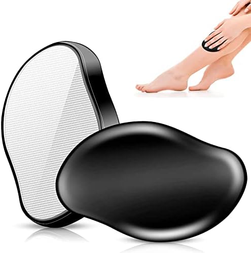 Reusable Crystal Hair Eraser for Women Legs,Magic Hair Eraser Crystal Hair Remover,Painless Exfoliation Hair Removal Tool for Arms Legs Back Fast & Easy, Reusable & Washable, Portable Epilator (Black)