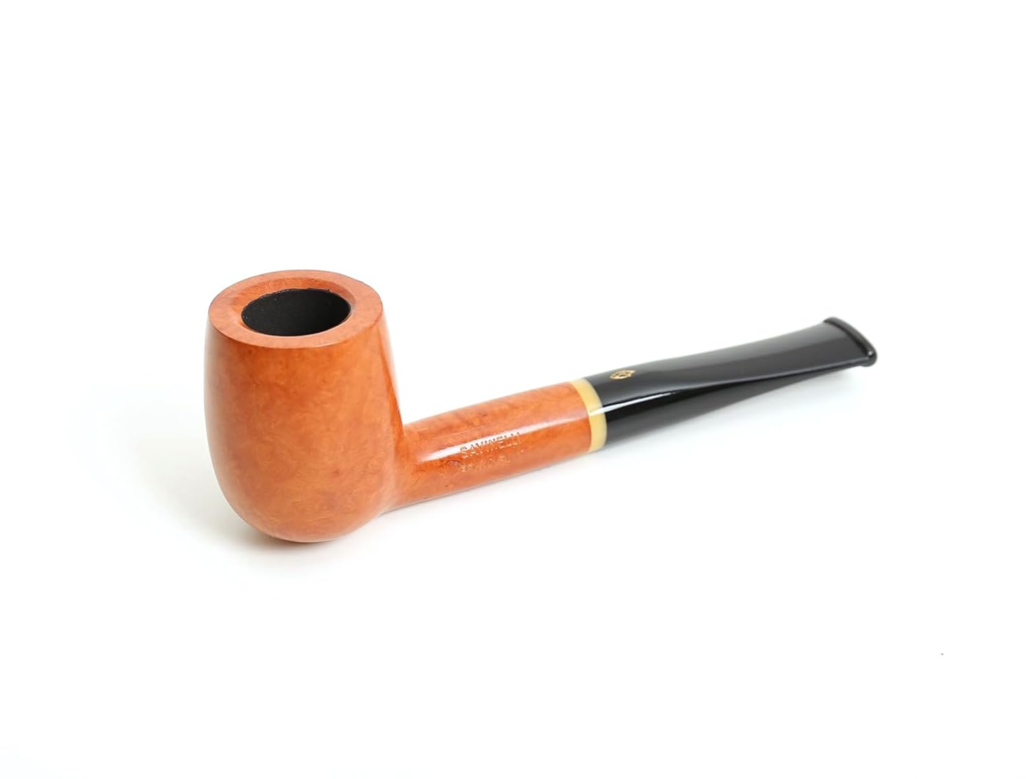 Pfeife Savinelli Primo Smoke (128, 9 mm) – Modell Billiard – Glattes natürliches Wurzelholz