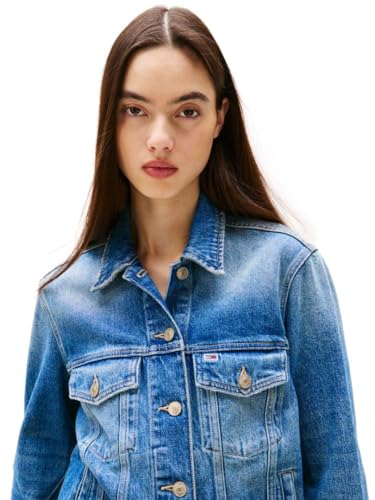 Tommy Jeans Women's Lightweight Trucker Jean Jacket with Embroidered Logo4
