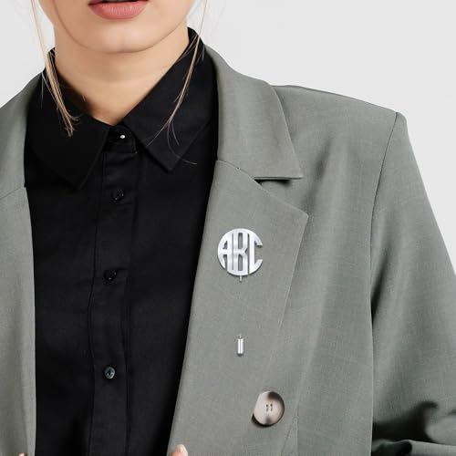 Image of Custom Lapel Pin for Women Men - Name Brooch Pin Personalized Stainless Steel for Wedding Business Party - Gold /Silver /Black Customized Jewelry Gifts