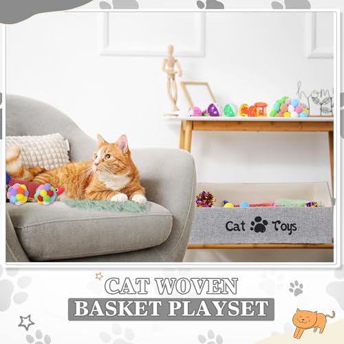 Jouets interactifs pour chat à la maison avec lit doux et peluches - 13