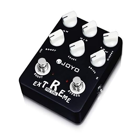 JOYO Metal Distortion Pedal with 3 Band EQ and Low-Mid-High Gain Boost for Electric Guitar Effect - Bypass (Extreme Metal JF-17)