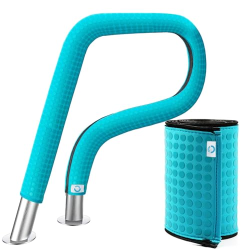 Pool Handrail Cover, 4 Feet Neoprene Zippered Pool Handle Covers, Slip Resistant Rail Grip for Swimming Pool Hand Railing Cover Cyan