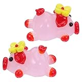 Ravissantes statuettes d'animaux : ces figurines décoratives en verre constituent de jolis cadeaux ou des présents pour les fêtes. mini animaux en verre, mini cochons en verre soufflé à la main