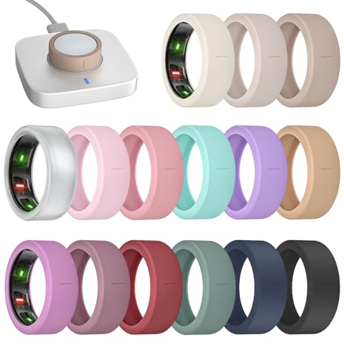 BandRain 15 Pack Ultra-Thin Ring Covers Compatible with Oura Ring Gen 4/4 Ceramic/3 Cover, Anti-Scratch Silicone Protector Accessories for ULTRAHUMAN AIR/RingConn Gen 2/Gen 2 Air for Women Men by BandRain - Used condition - US$10.18