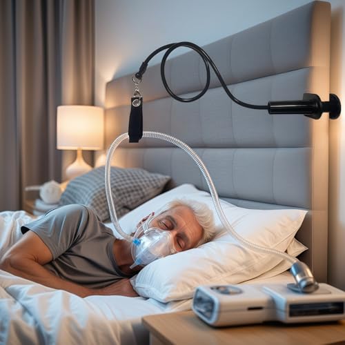CPAP Hose Holder for Bed, Hose Hanger Avoid Buckling and Prevent Blockage, Adjustable Angle...
