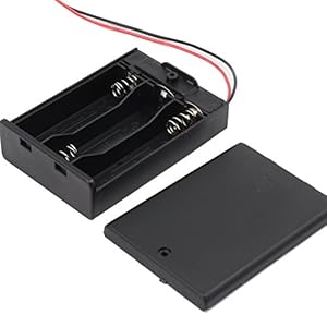 KEESIN AA 4.5V Batterij houder case plastic batterij opbergdoos met ON/OFF schakelaar en bevestiging kabel banden (3…
