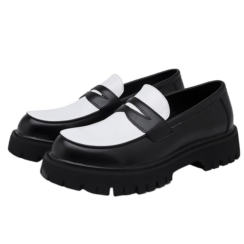 Shoes Men's Retro Loafers Fashion Spliced ​​Oxford Shoes Versatile Casual Shoes