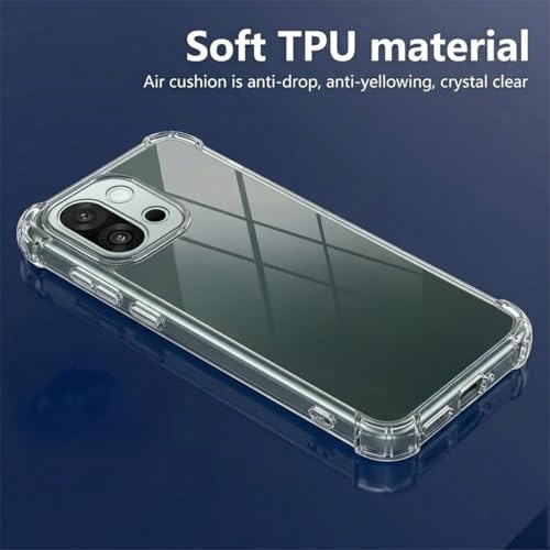 Image of Fashionury 3D Raised Transparent Crystal Clear Back Cover for OnePlus 13S 5G | Shockproof Design | Anti-Slip Grip | Camera Protection | 360 Degree Protection Mobile Case