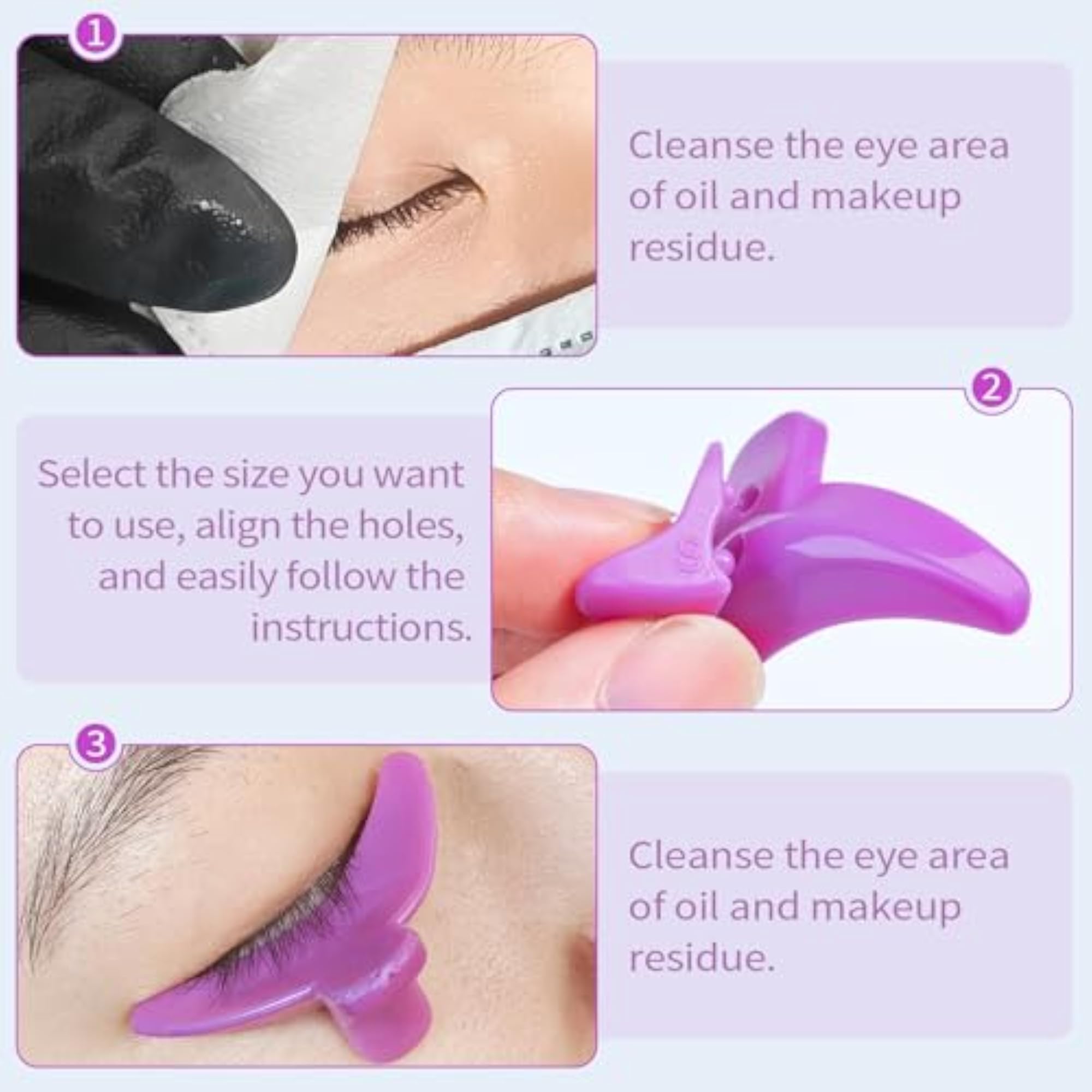 Lash Revise Pad, Removable Eyelash Fix Shields