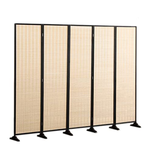 Séparateur de pièce pliable autoportant à 6 panneaux blancs de 183 cm de hauteur
