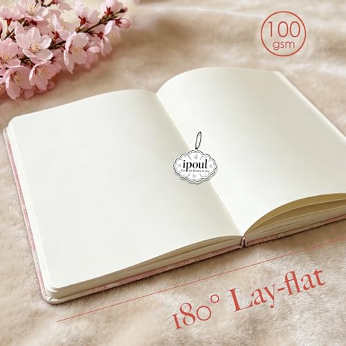 Carnet de notes fleurs A5 uni pêche idéal pour journal intime - 5