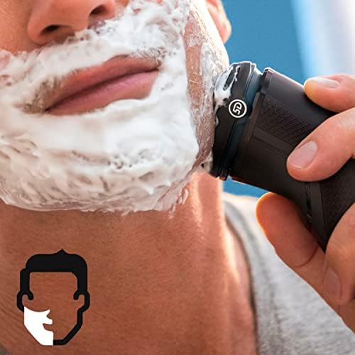 Philips Shaver Series 3000 Dry and Wet Electric Shaver (Model S3233/52), Shiny Black, 2 pin plug