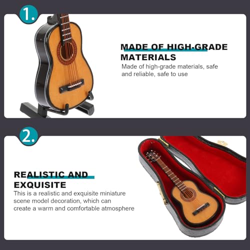 VICASKY 1 Jeu Modèle De Guitare Petit Instrument De Musique Décor Miniature Décoration De Bureau De Statue De Guitare Cadeau De Guitare Hommes Et Femmes Cadeau d’anniversaire Ballade Bois - Les Beatles, Paul McCartney, John Lennon, RIngo Starr, George Harrison VICASKY 1 Jeu Modèle De Guitare Petit Instrument De Musique Décor Miniature Décoration De Bureau De Statue De Guitare Cadeau De Guitare Hommes Et Femmes Cadeau d'anniversaire Ballade Bois – Image 5