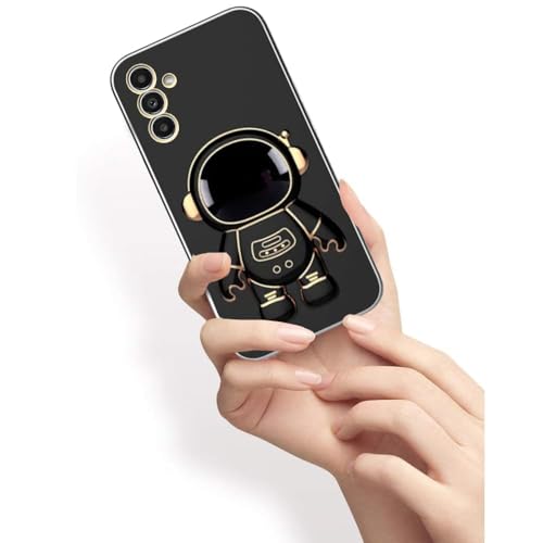 Image of for Samsung Galaxy S24 5G Case Cute 3D Astronaut Stand Design Camera Protection Shockproof Soft Back Cover for Samsung Galaxy S24 5G (Black)