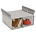 InterDesign Chevron Soft Closet Storage - Hanging Shelf with Two Compartments for Wire Shelving Systems, Taupe/Natural