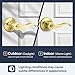 LOQRON Wave Style Gold Door Handles with Lock and Key (Keyed Differently), Brushed Gold Keyed Entry Door Handle, Reversible Door Lever for Bedroom and Bathroom, Satin Brass,1 Pack
