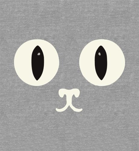 Oversized Cat Face Youth Heather Gray Jogger Pants-XL