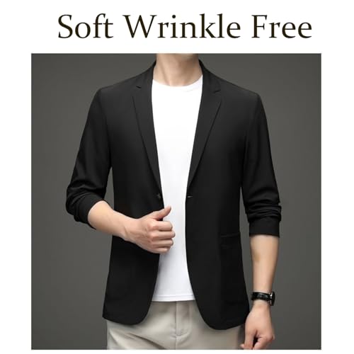 Kyayu Jacket, Men's Light Summer Suit Jacket, Casual Ice Silk Cool Suit Jackets, Soft Wrinkle Free Breathable Slim Fit3