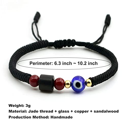 2PCS Handmade Evil Eye Bracelets Adjustable Red String Bracelet Kabbalah Lucky Protection Matching Bracelets for Couple Lover Family Friends Women Men Jewelry Gift4