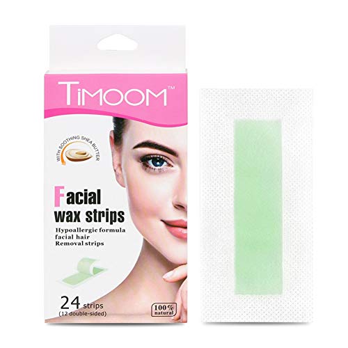 ARTIFUN Facial Hair Removal Wax Strips Quickly Remove Fine Hair Moustache Removal Wax Sticker Paper for Women(1 Pack, 24 Strips)