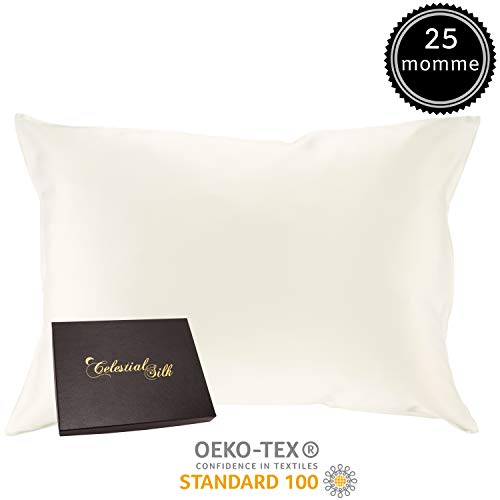 100% Silk Pillowcase for Hair Zippered Luxury 25 Momme Mulberry Silk Charmeuse Silk