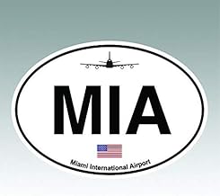 RDW Miami Airport Euro Oval Sticker Premium Decal Die Cut MIA Florida Dade