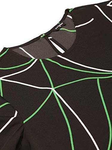 Image of Style Quotient Women Abstract Printed Polyester Smart Casual Top