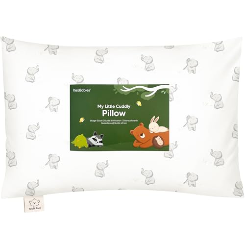 KeaBabies Toddler Pillow with Pillowcase, 13x18 Kids Pillows (Elly)
