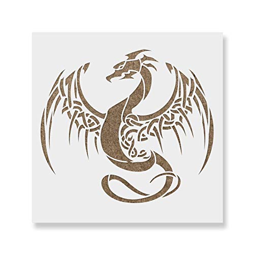 Dragon Stencil - Mylar Stencils, Dragons Stencil, Dragon Stencils, Stencil Dragon, Plastic Stencils
