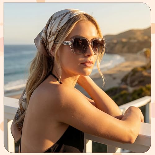 Image of DragonflyDreams Women Large Sunglasses, UV 400 Glasses | Oversized Classic Trend Ladies Sunglasses Sparkling Large Frame