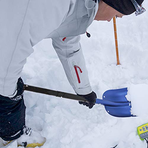 SHANTRA Aluminum Snow Shovel, Collapsible Utility Shovel 3 Piece Design, Lightweight Portable Car Emergency Shovel Aluminum Alloy Snow Mud Removal Tool