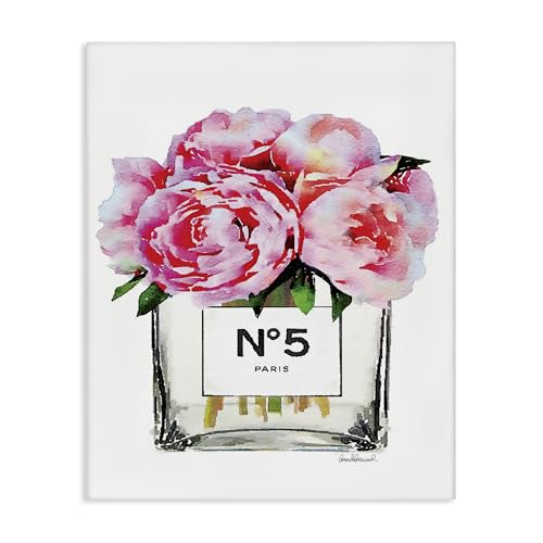 Image of Glam Paris Vase with Pink Peony, 36 x 48 Inch Canvas Wall Art