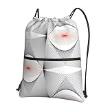 524 Sac À Dos À Cordon Théorie des Cordes Maxi Soupe Aux Tomates Géométrique Sac À Dos Imperméable Sac A Dos Cordon Moderne Sac De Sport pour École,Yoga,Homme