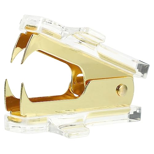 Ciieeo Acryl-Nagelzieher In Flugzeugform Nagelwerkzeug Nagelwerkzeuge Metallhefter Heftklammerentferner Metallklammerentferner Handklammerzieher Entferner Goldenes Metall