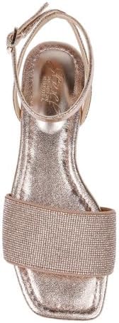 Jewel Badgley Mischka Hadley Flat Sandals with Ankle Strap